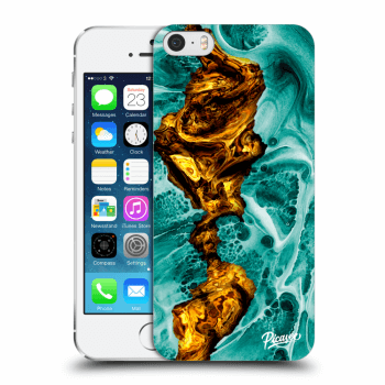 Picasee silikonový průhledný obal pro Apple iPhone 5/5S/SE - Goldsky