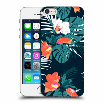 Picasee silikonový průhledný obal pro Apple iPhone 5/5S/SE - Monstera Color