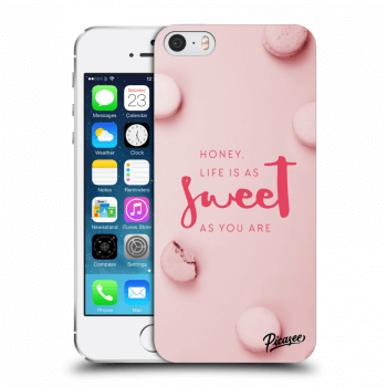 Picasee silikonový průhledný obal pro Apple iPhone 5/5S/SE - Life is as sweet as you are