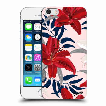 Obal pro Apple iPhone 5/5S/SE - Red Lily