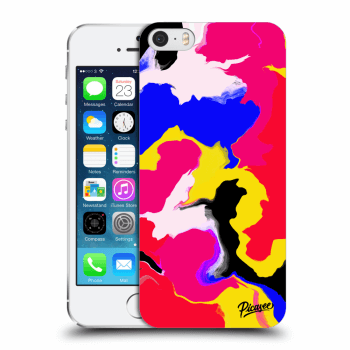 Picasee silikonový průhledný obal pro Apple iPhone 5/5S/SE - Watercolor
