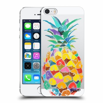 Picasee silikonový průhledný obal pro Apple iPhone 5/5S/SE - Pineapple