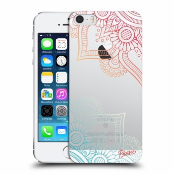Picasee silikonový průhledný obal pro Apple iPhone 5/5S/SE - Flowers pattern
