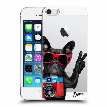 Picasee plastový průhledný obal pro Apple iPhone 5/5S/SE - French Bulldog