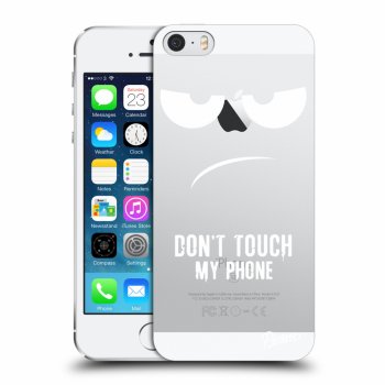 Picasee silikonový průhledný obal pro Apple iPhone 5/5S/SE - Don't Touch My Phone