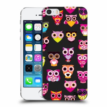 Picasee plastový černý obal pro Apple iPhone 5/5S/SE - Owls