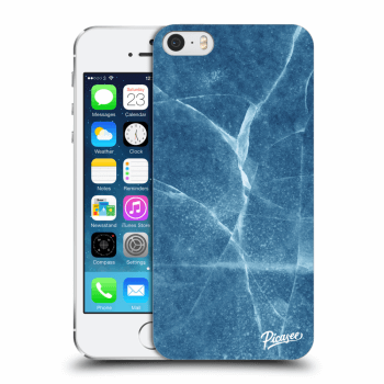 Picasee silikonový průhledný obal pro Apple iPhone 5/5S/SE - Blue marble