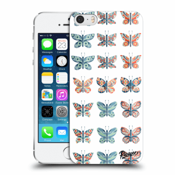 Picasee silikonový průhledný obal pro Apple iPhone 5/5S/SE - Butterflies