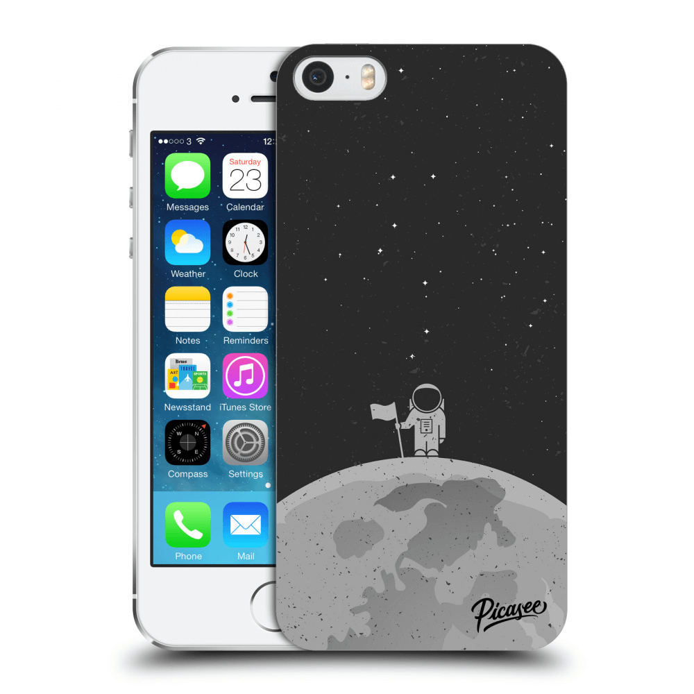 Picasee silikonový průhledný obal pro Apple iPhone 5/5S/SE - Astronaut