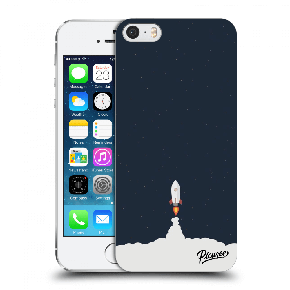 Picasee silikonový průhledný obal pro Apple iPhone 5/5S/SE - Astronaut 2