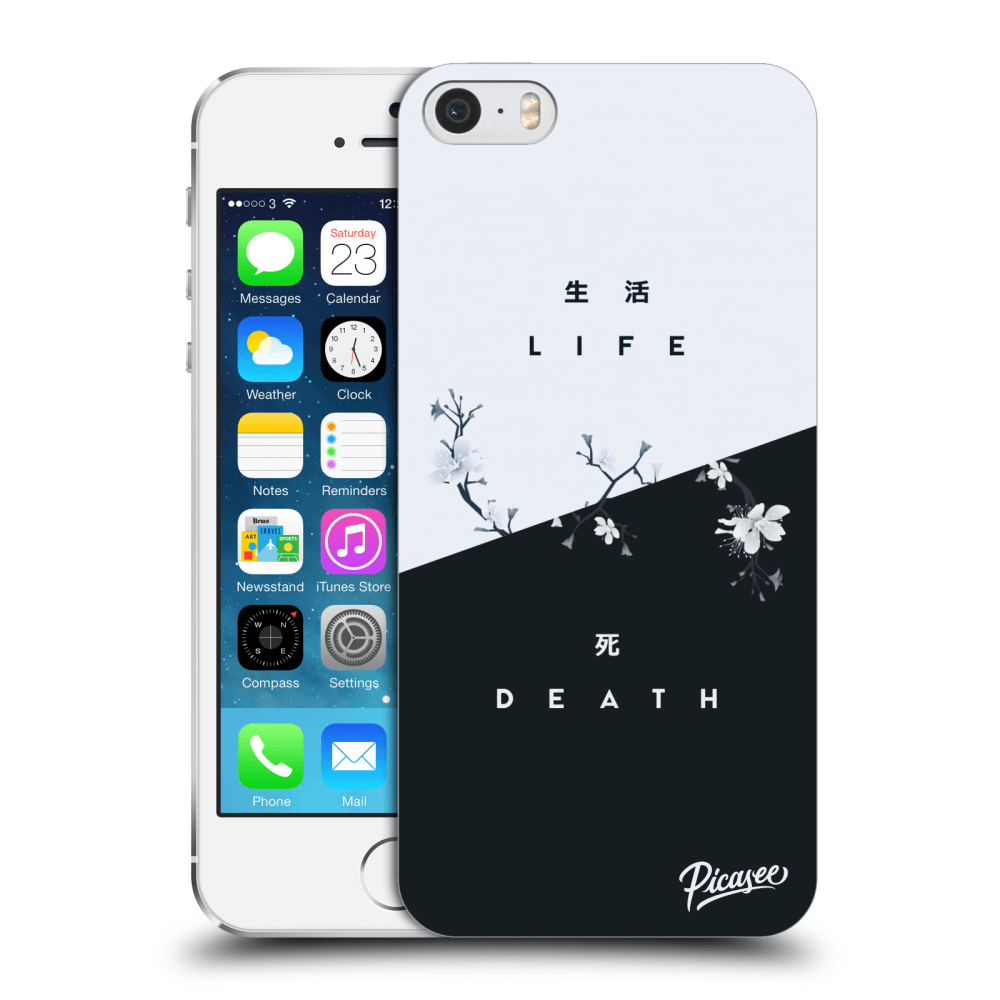 Picasee silikonový průhledný obal pro Apple iPhone 5/5S/SE - Life - Death