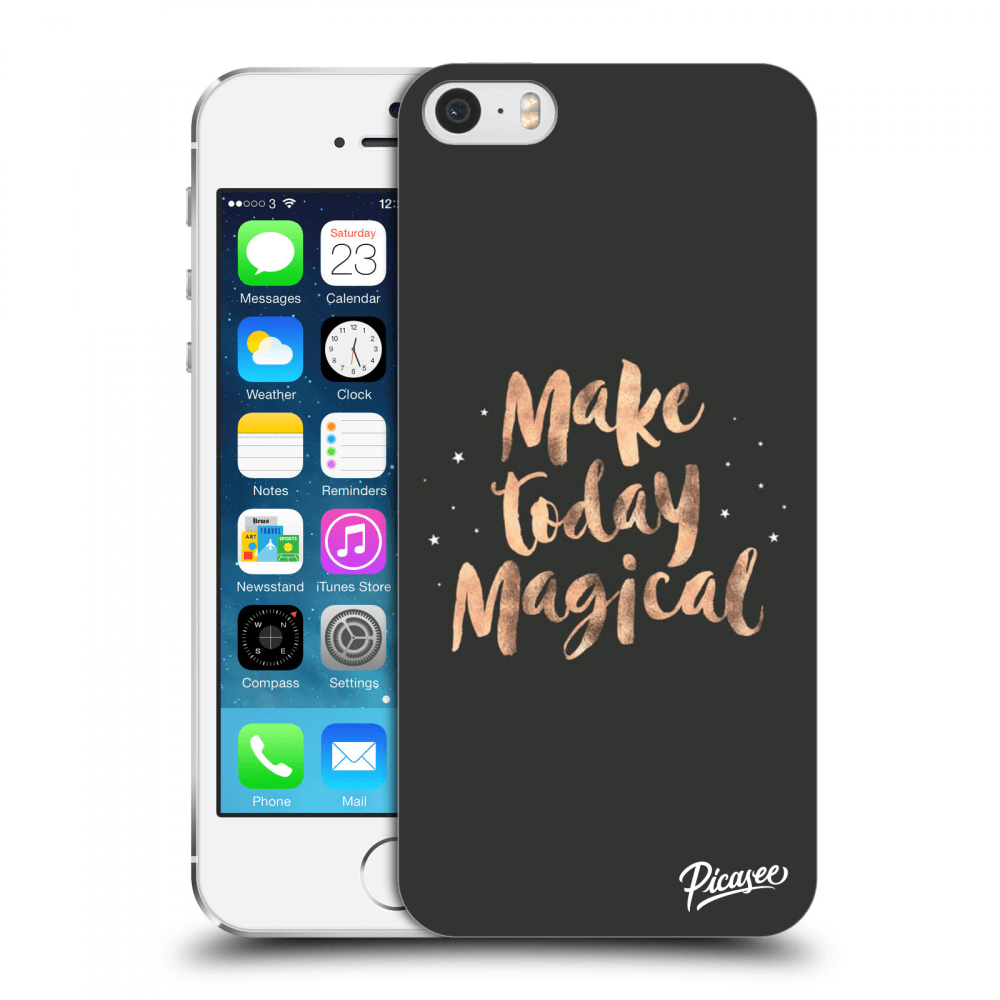 Picasee silikonový průhledný obal pro Apple iPhone 5/5S/SE - Make today Magical