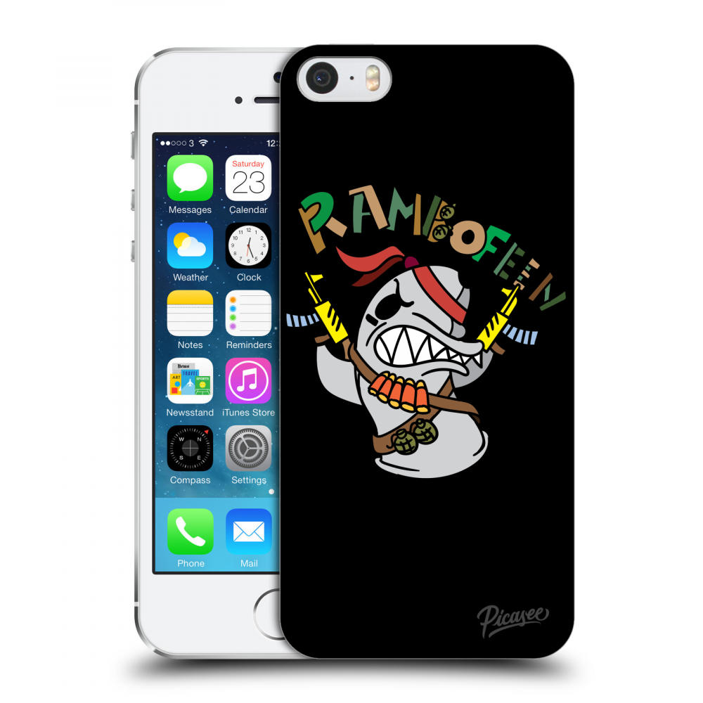 Picasee plastový černý obal pro Apple iPhone 5/5S/SE - Rambofen
