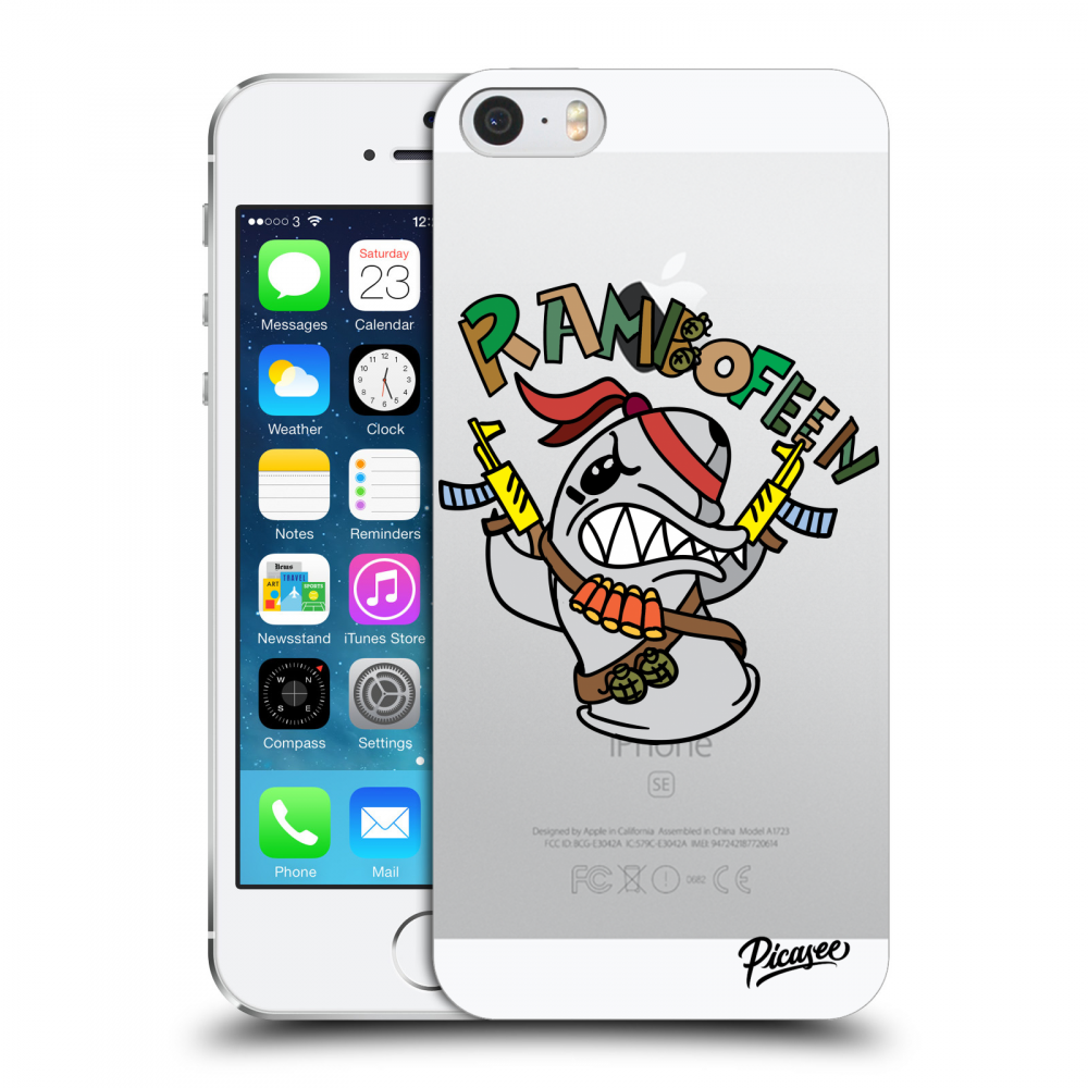 Picasee silikonový průhledný obal pro Apple iPhone 5/5S/SE - Rambofen