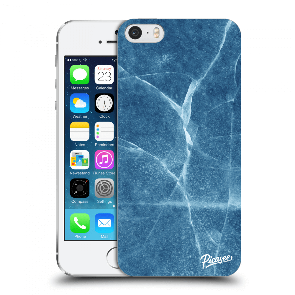 Picasee plastový černý obal pro Apple iPhone 5/5S/SE - Blue marble