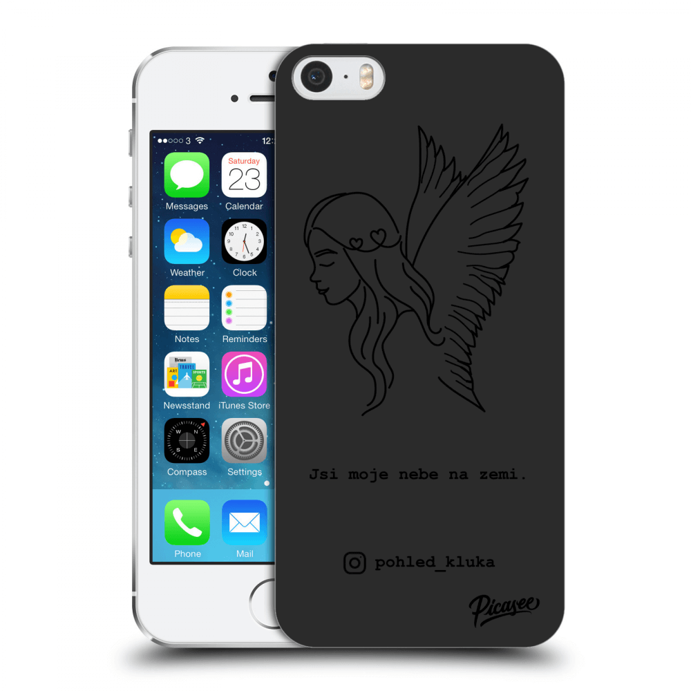 Picasee plastový černý obal pro Apple iPhone 5/5S/SE - Heaven