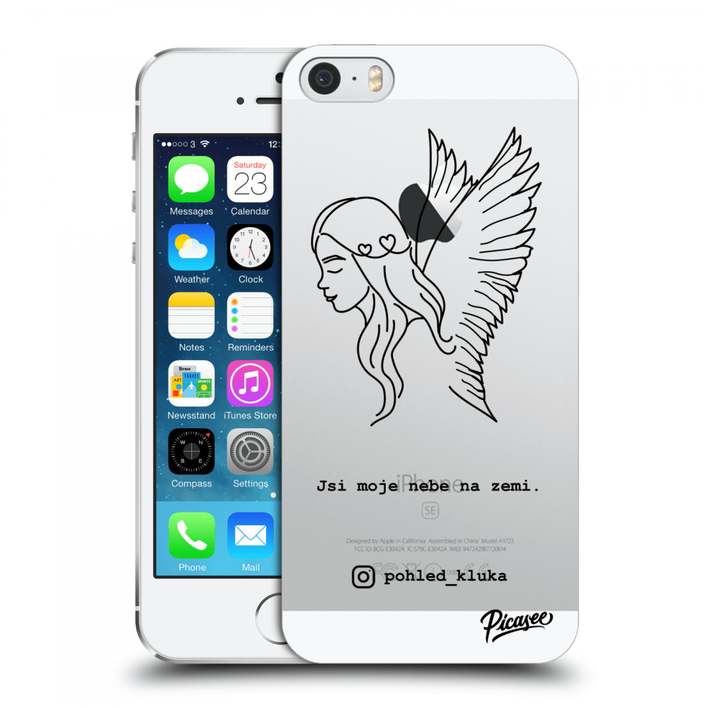Picasee silikonový průhledný obal pro Apple iPhone 5/5S/SE - Heaven