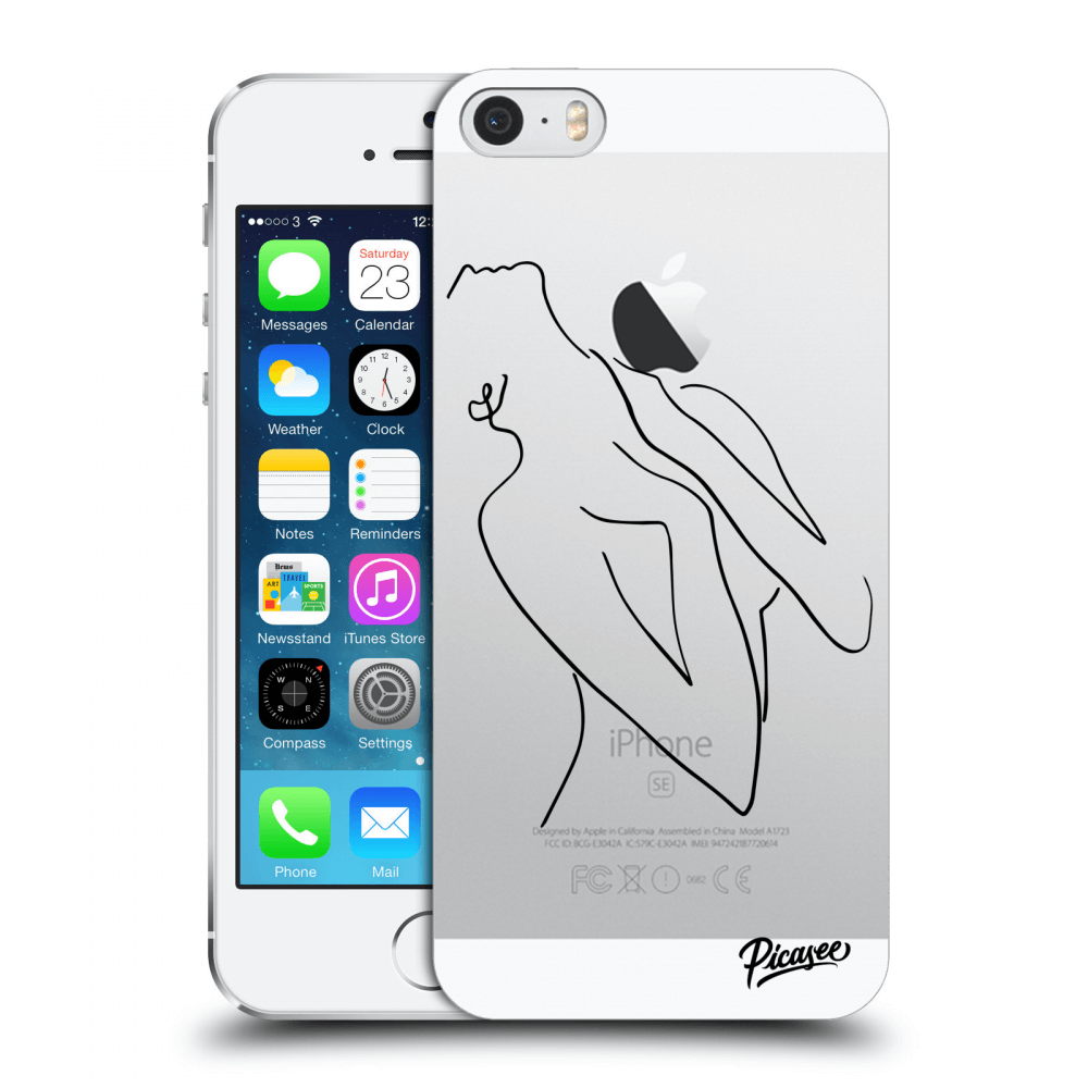 Picasee silikonový průhledný obal pro Apple iPhone 5/5S/SE - Sensual girl