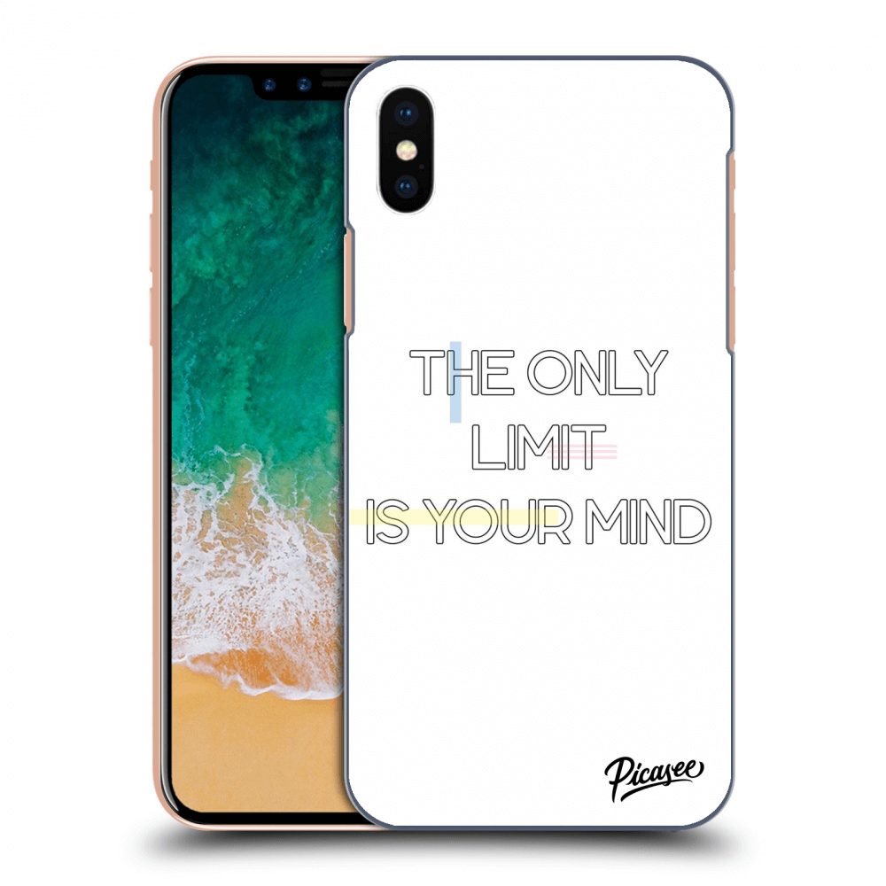 Picasee silikonový průhledný obal pro Apple iPhone X/XS - The only limit is your mind