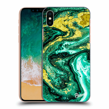 Obal pro Apple iPhone X/XS - Green Gold