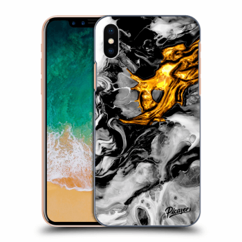 Obal pro Apple iPhone X/XS - Black Gold 2