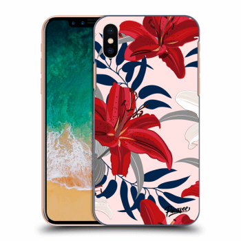 Obal pro Apple iPhone X/XS - Red Lily