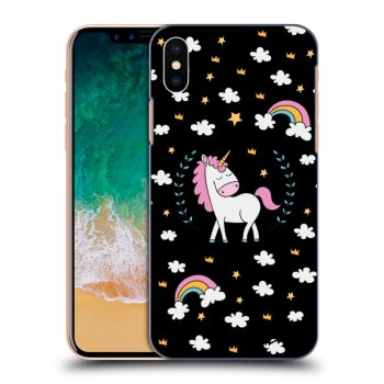 Obal pro Apple iPhone X/XS - Unicorn star heaven
