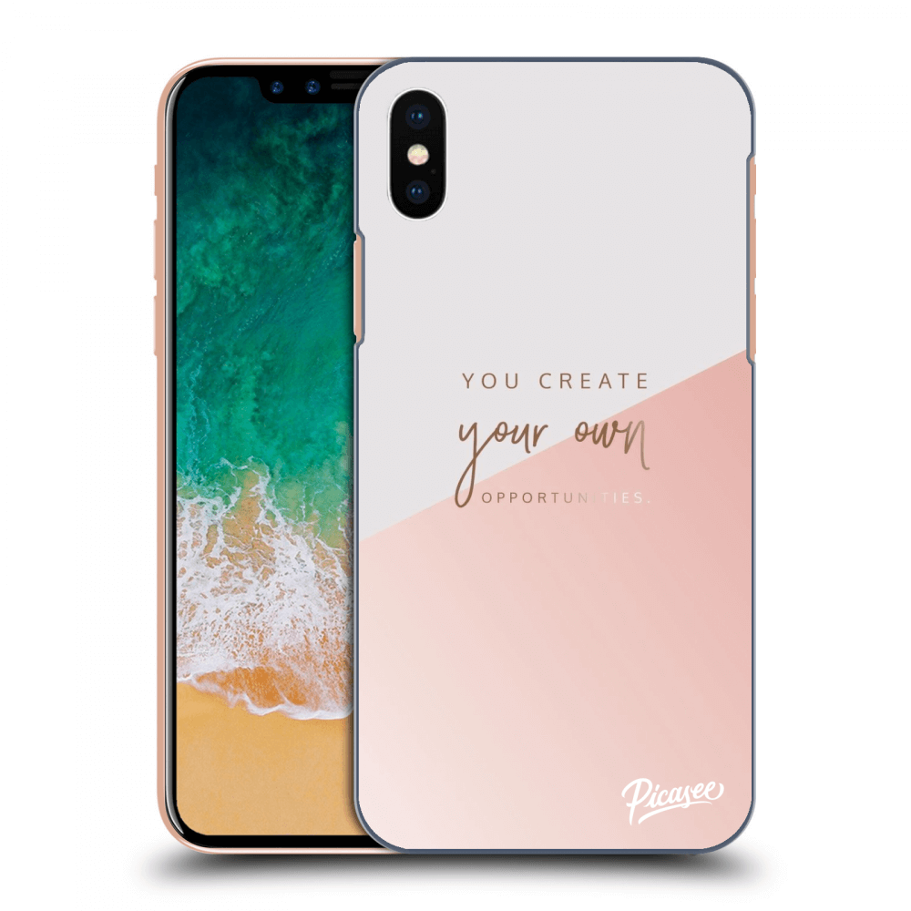 Picasee silikonový průhledný obal pro Apple iPhone X/XS - You create your own opportunities