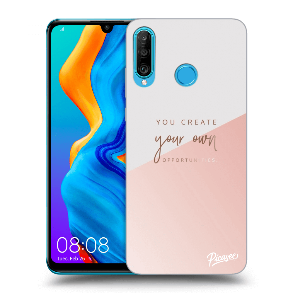 Picasee silikonový černý obal pro Huawei P30 Lite - You create your own opportunities