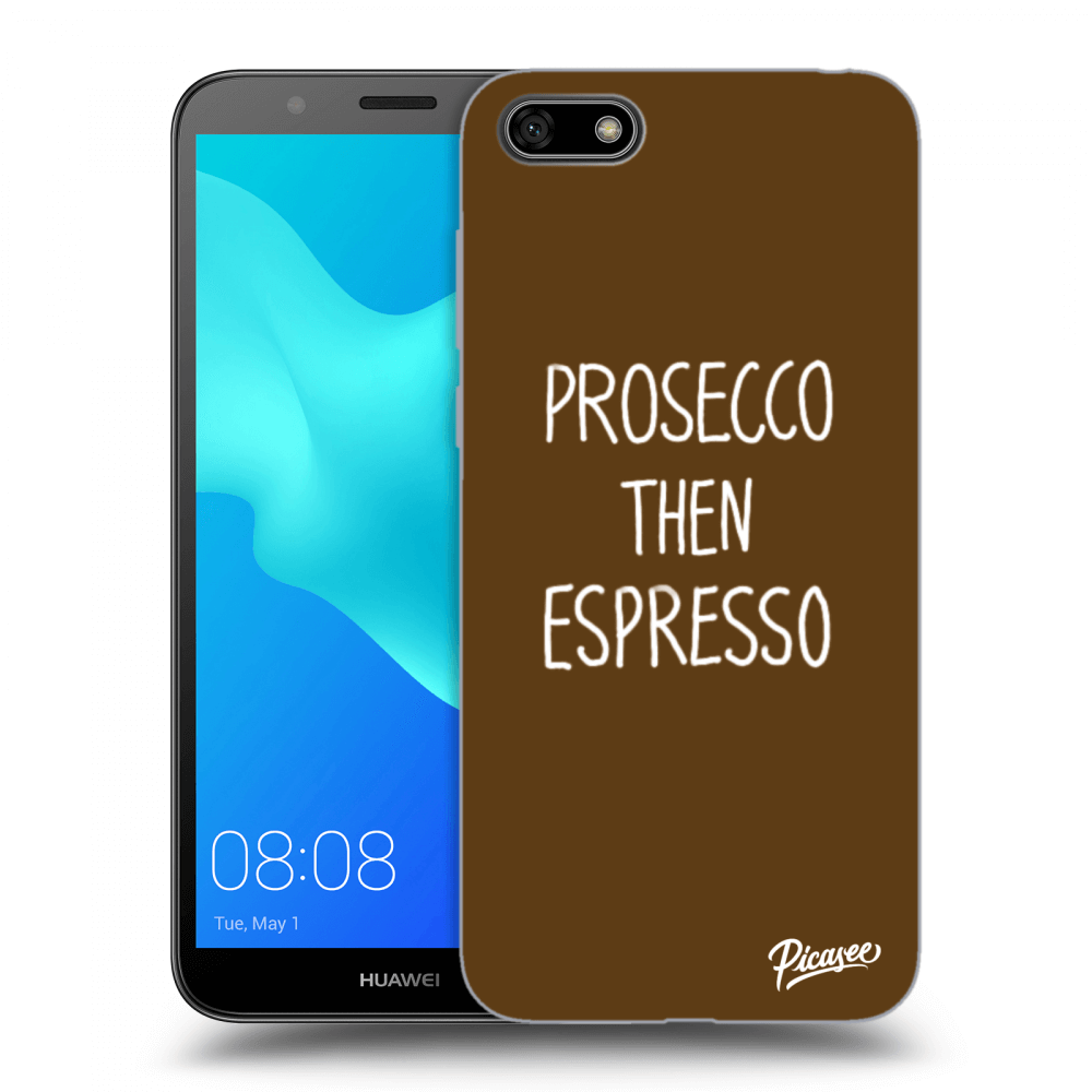 Picasee silikonový černý obal pro Huawei Y5 2018 - Prosecco then espresso