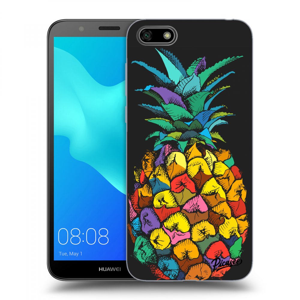 Picasee silikonový černý obal pro Huawei Y5 2018 - Pineapple