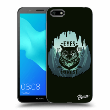 Picasee silikonový černý obal pro Huawei Y5 2018 - Forest owl