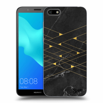 Picasee silikonový černý obal pro Huawei Y5 2018 - Gold Minimal