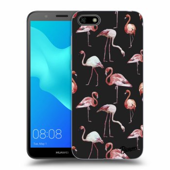 Picasee silikonový černý obal pro Huawei Y5 2018 - Flamingos