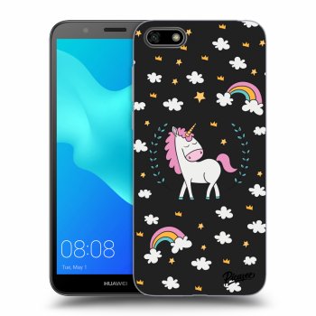 Picasee silikonový černý obal pro Huawei Y5 2018 - Unicorn star heaven