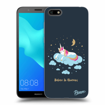 Picasee silikonový černý obal pro Huawei Y5 2018 - Believe In Unicorns