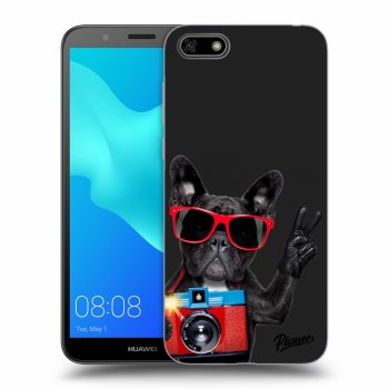 Picasee silikonový černý obal pro Huawei Y5 2018 - French Bulldog