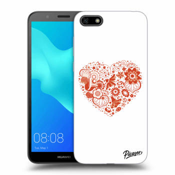 Picasee silikonový černý obal pro Huawei Y5 2018 - Big heart