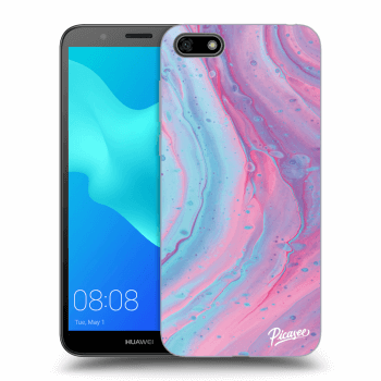 Picasee silikonový černý obal pro Huawei Y5 2018 - Pink liquid