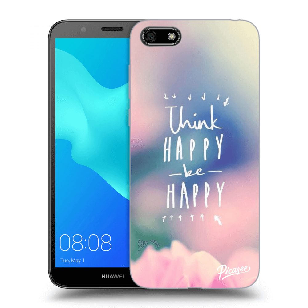 Picasee silikonový černý obal pro Huawei Y5 2018 - Think happy be happy