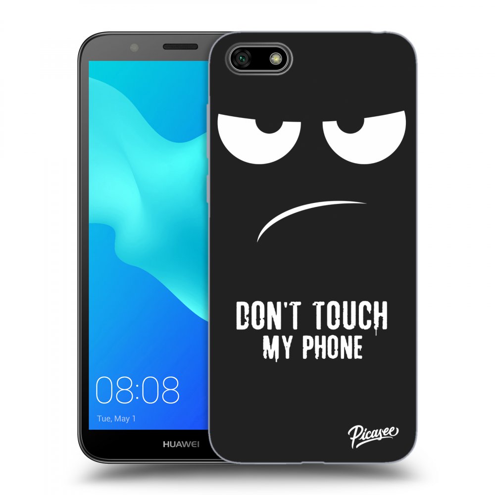 Picasee silikonový černý obal pro Huawei Y5 2018 - Don't Touch My Phone