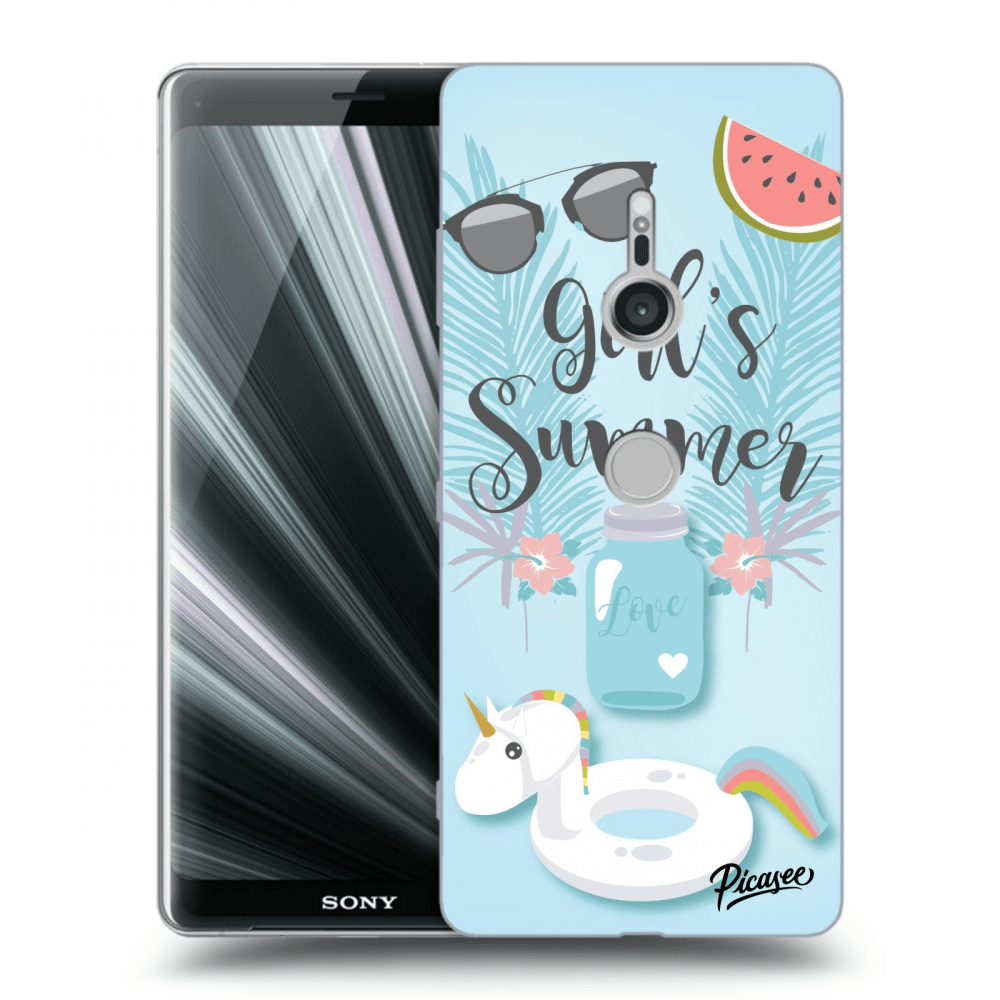 Picasee silikonový průhledný obal pro Sony Xperia XZ3 - Girls Summer