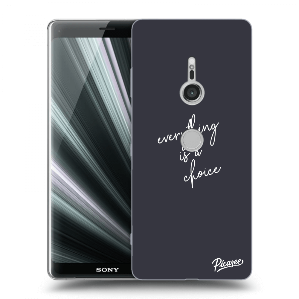 Picasee silikonový průhledný obal pro Sony Xperia XZ3 - Everything is a choice