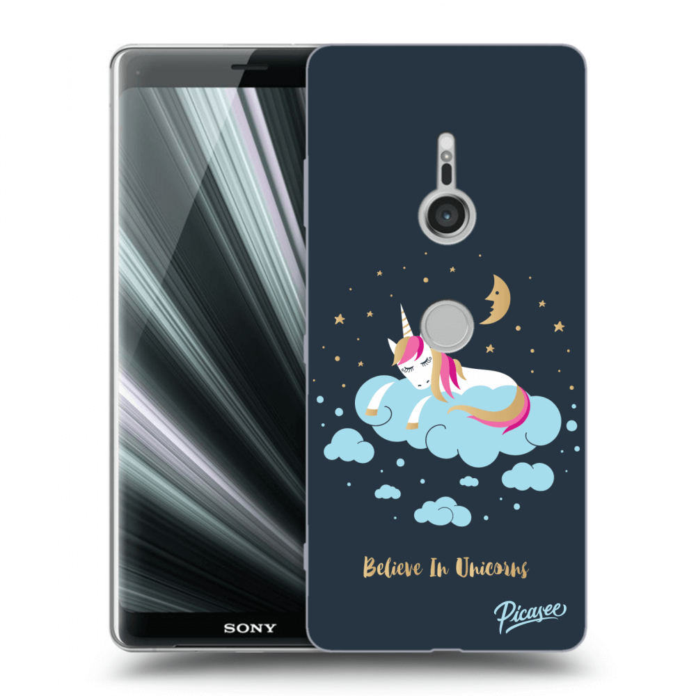 Picasee silikonový průhledný obal pro Sony Xperia XZ3 - Believe In Unicorns