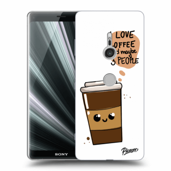 Picasee silikonový průhledný obal pro Sony Xperia XZ3 - Cute coffee