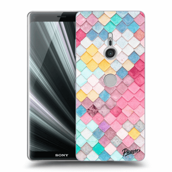 Picasee silikonový průhledný obal pro Sony Xperia XZ3 - Colorful roof