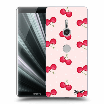 Picasee silikonový průhledný obal pro Sony Xperia XZ3 - Cherries