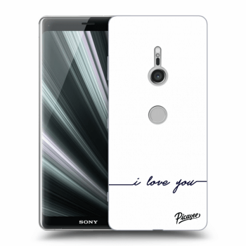 Picasee silikonový průhledný obal pro Sony Xperia XZ3 - I love you