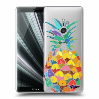 Picasee silikonový průhledný obal pro Sony Xperia XZ3 - Pineapple