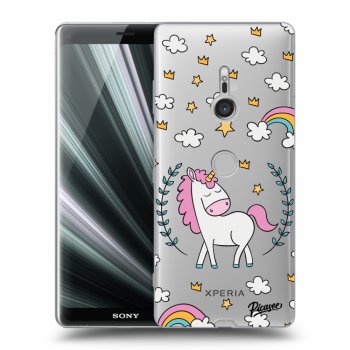 Picasee silikonový průhledný obal pro Sony Xperia XZ3 - Unicorn star heaven